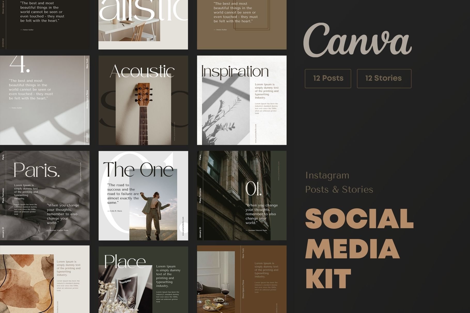 Instagram Templates for CANVA cover image.