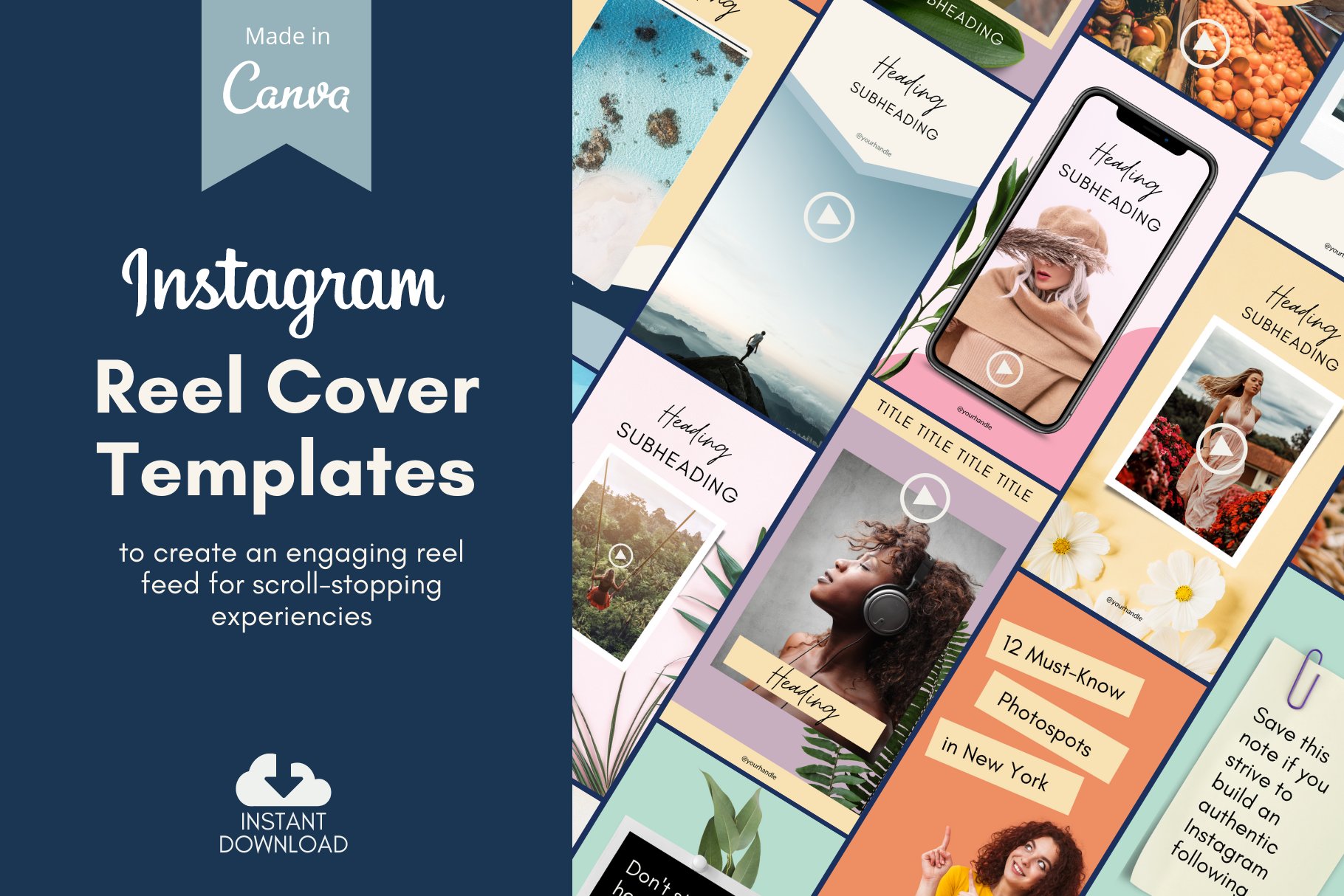 Instagram Reel Cover Templates Canva cover image.