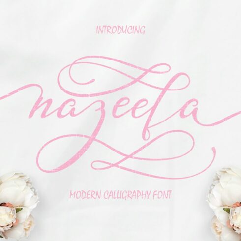 Nazeefa Script Font (30% OFF) cover image.