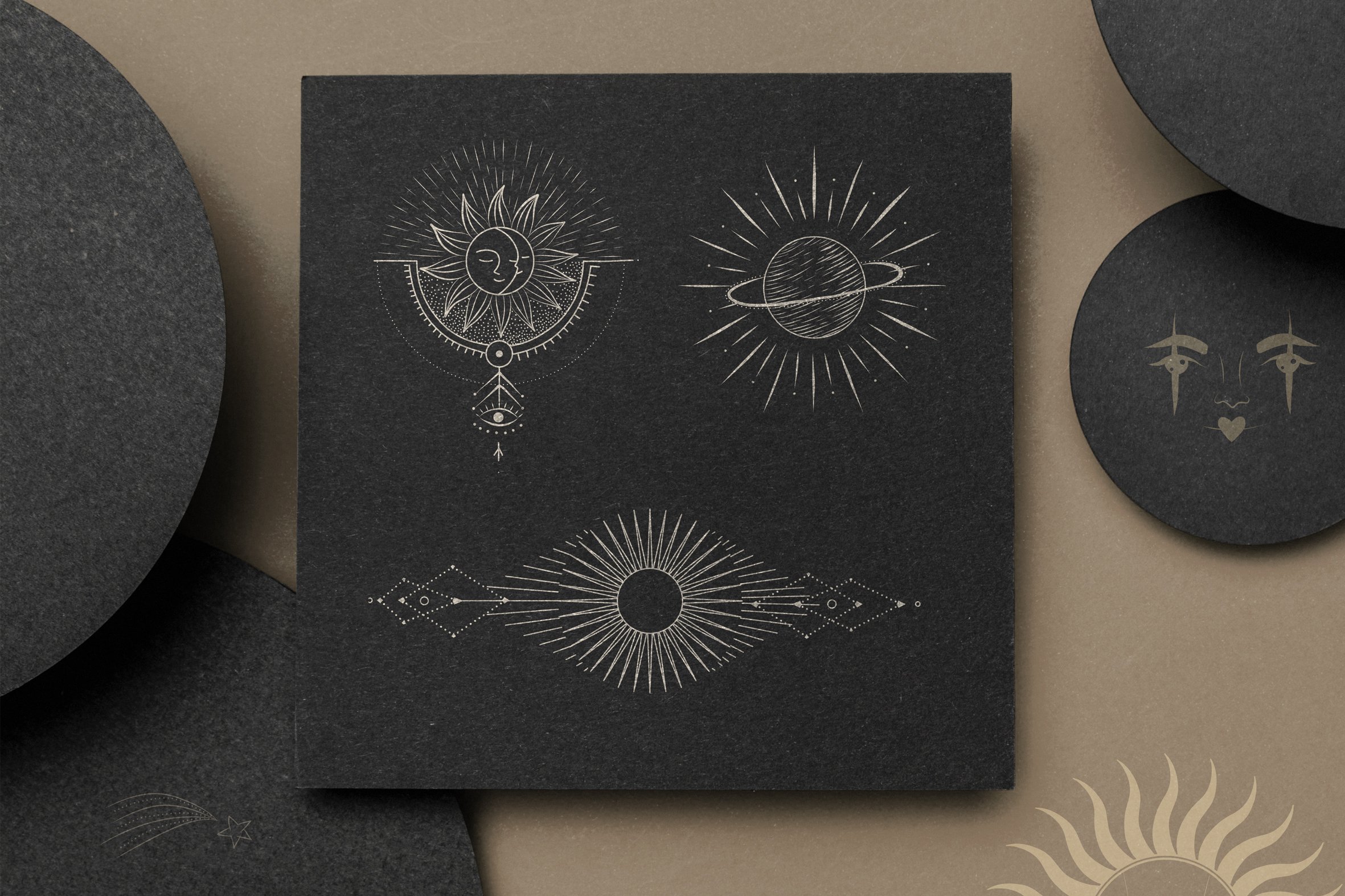 Sacred geometry. 83 illustrations preview image.