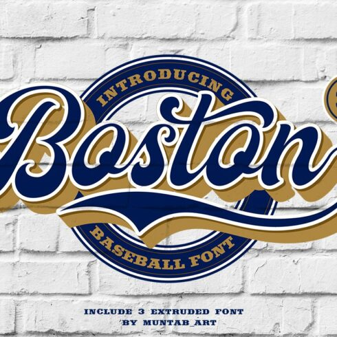 Boston | Baseball Script font cover image.