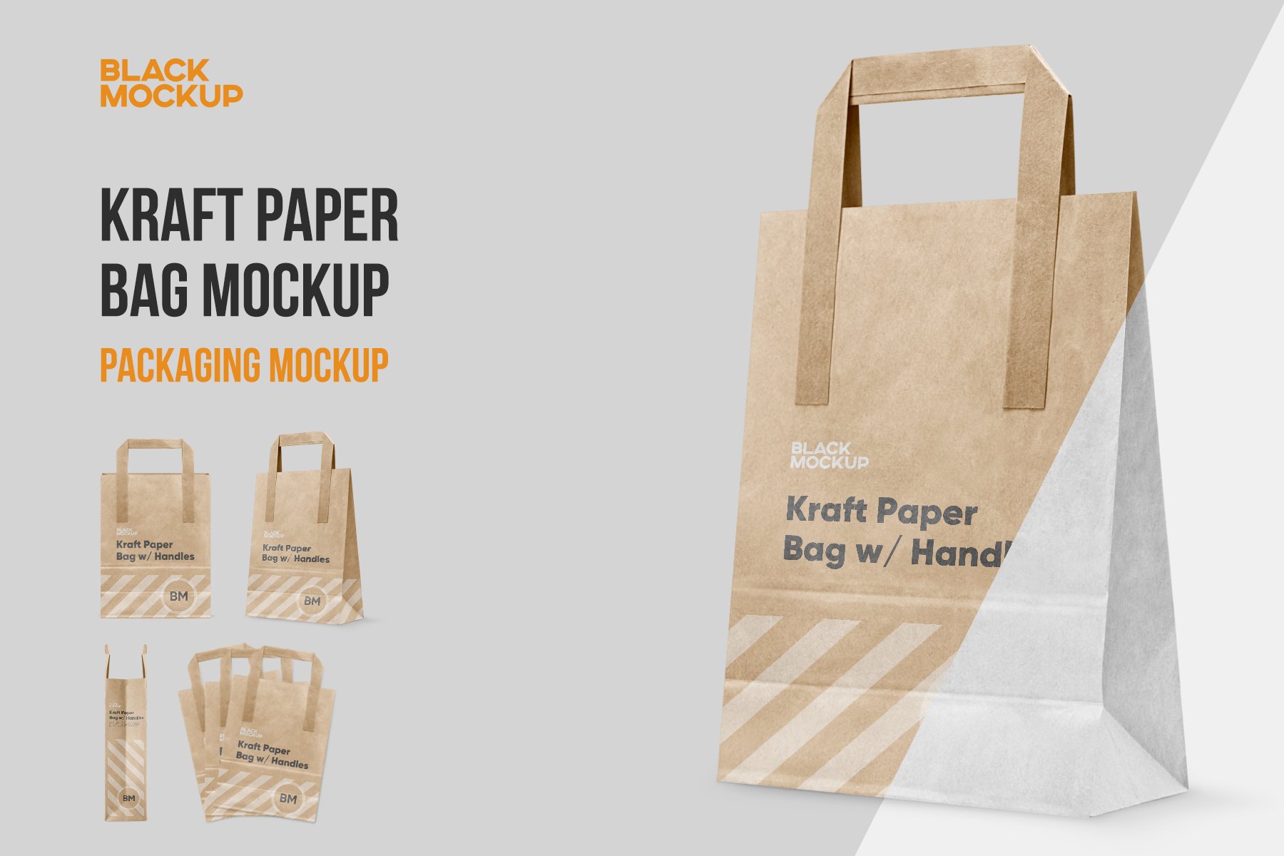 Paper bag mockup cover image.
