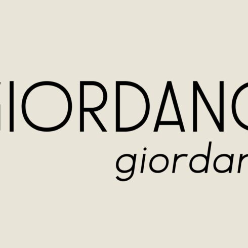 Giordano – Font Family cover image.
