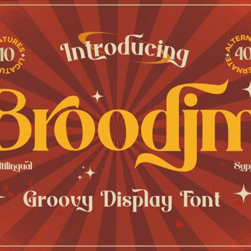 Broodim | Groovy Retro Font cover image.