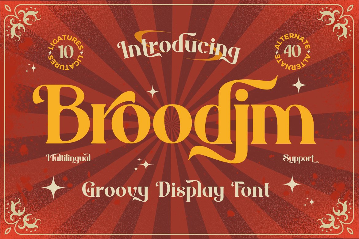 Broodim | Groovy Retro Font cover image.