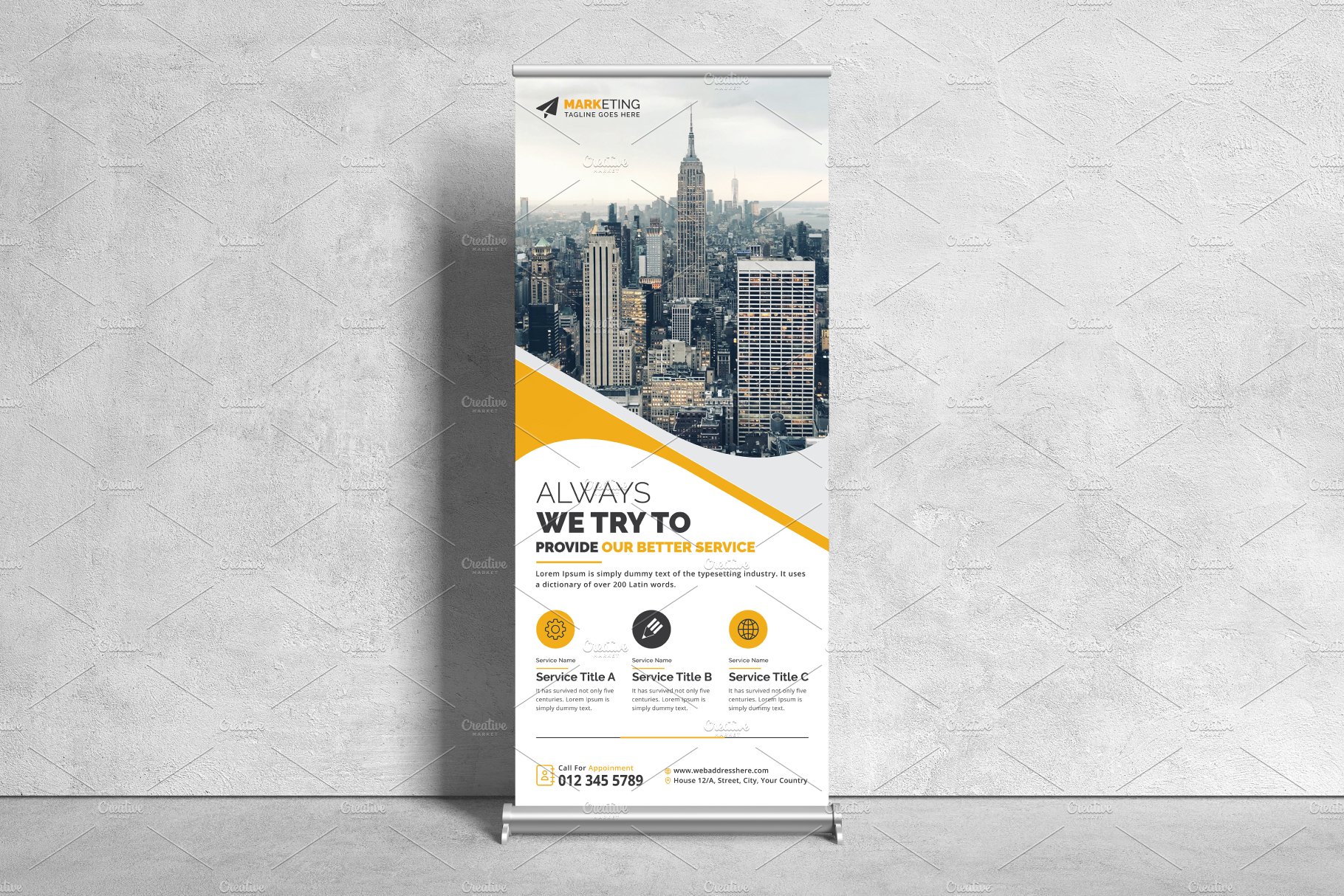 Corporate Business Roll Up Banner cover image.