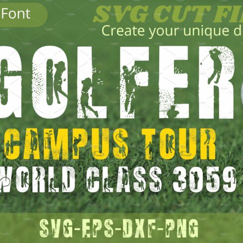 Golfer Font, SVG cut files Font cover image.