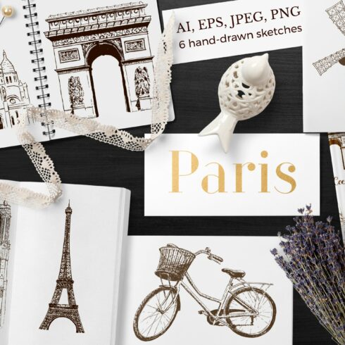 Set of Paris sketches cover image.