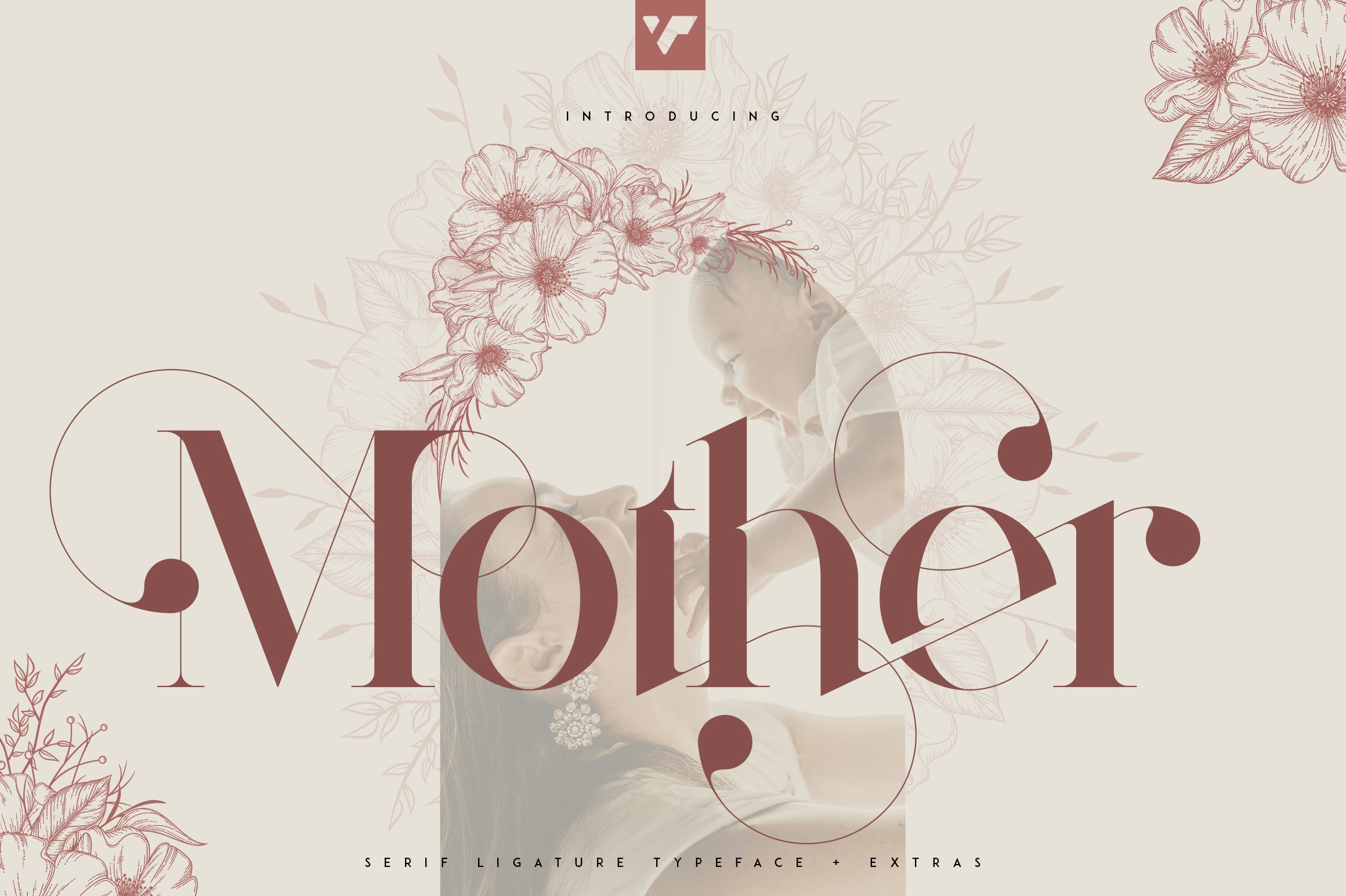 Mother Serif Typeface - 5 weights cover image.