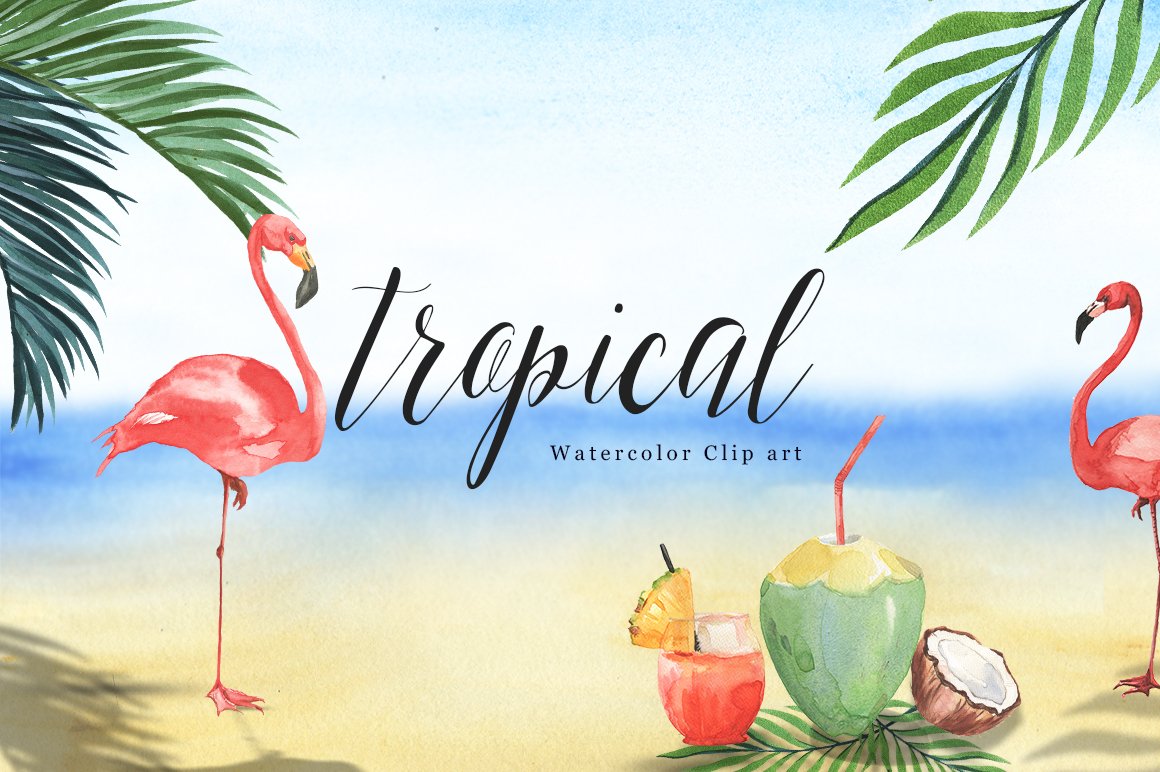 Tropical Watercolor Set cover image.