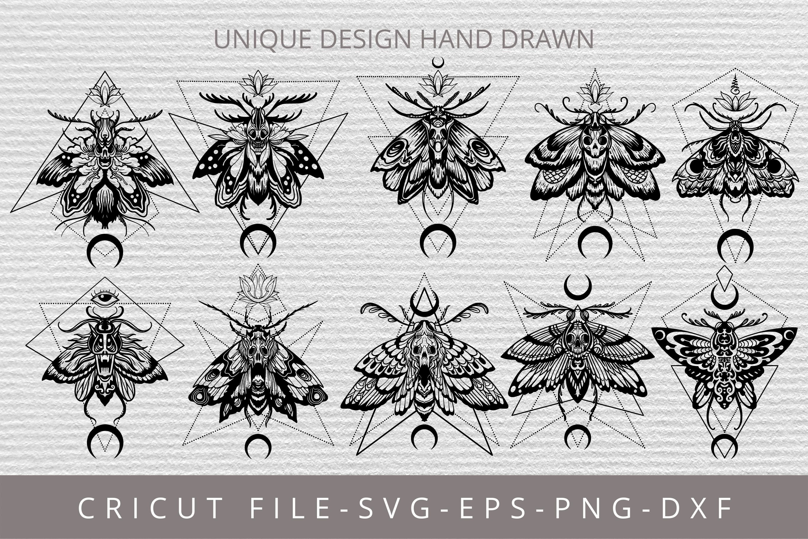 Moth SVG, Death Moth SVG Cut files cover image.