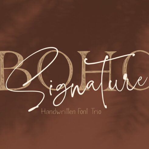 Boho Signature Handwritten Font Trio cover image.