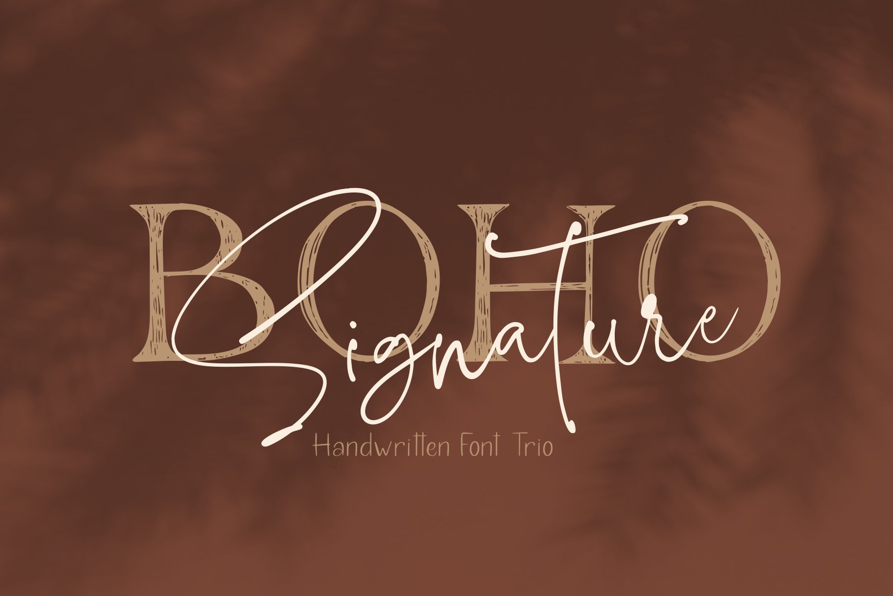 Boho Signature Handwritten Font Trio cover image.