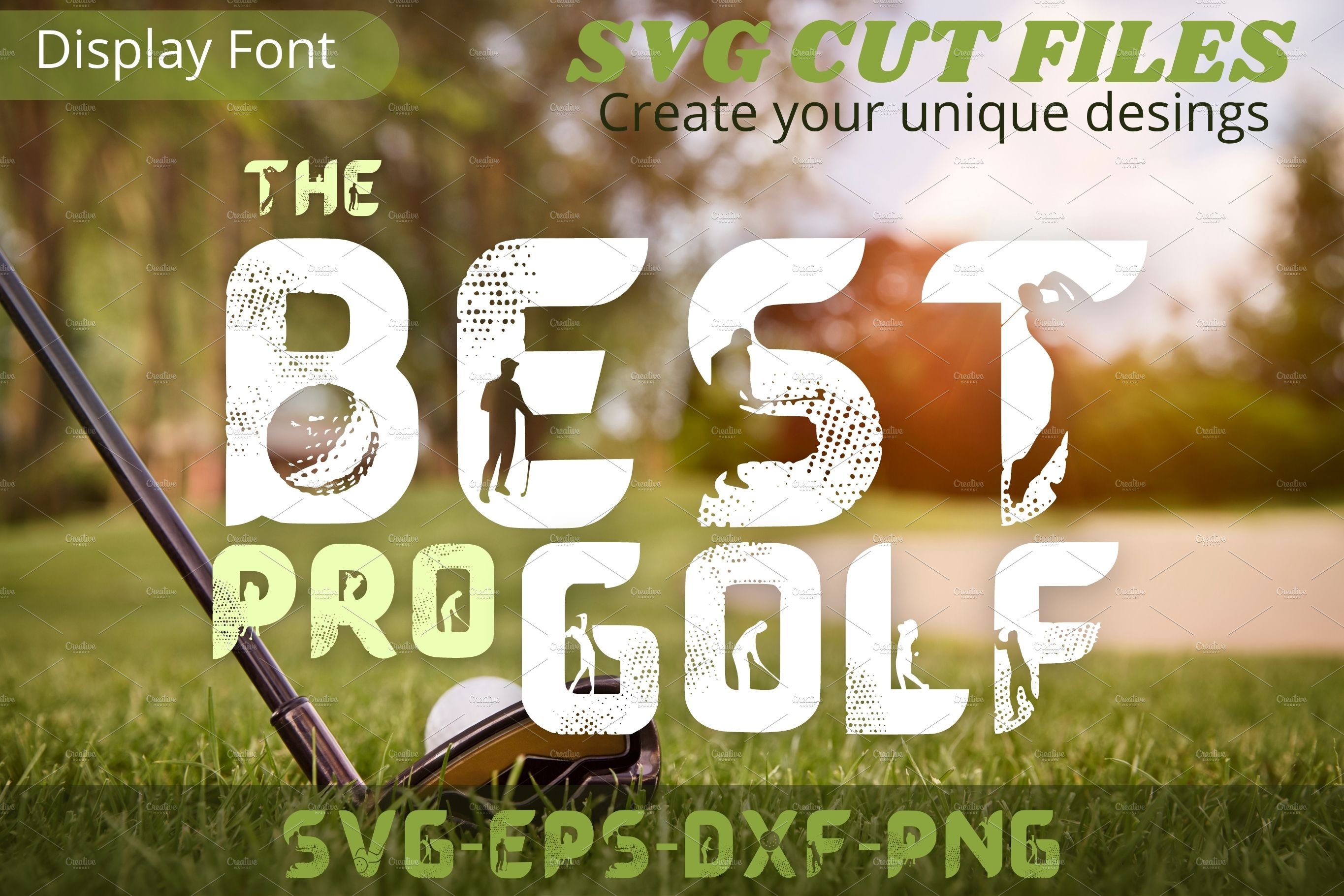 The Best Pro Golf Font, SVG cut file cover image.