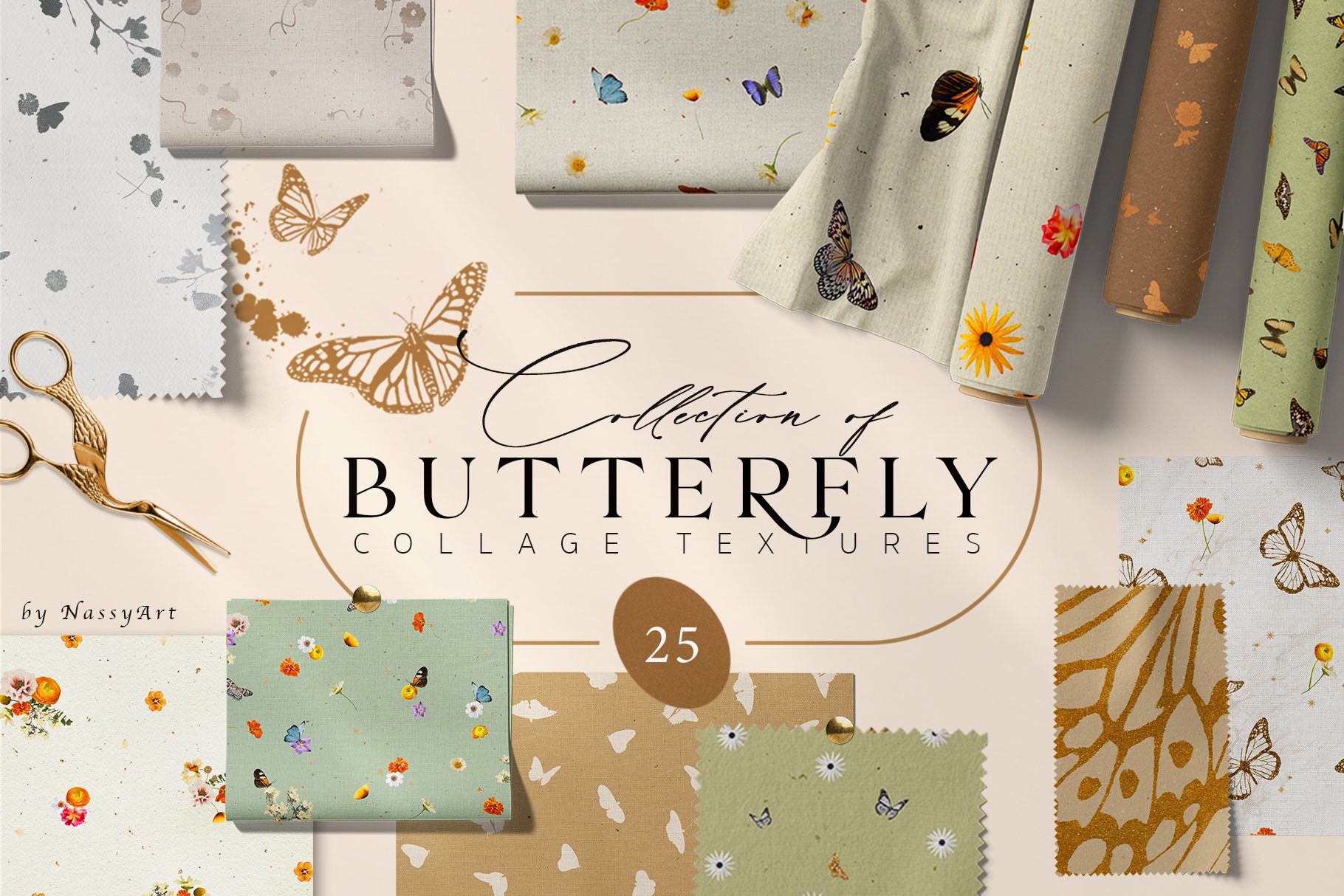Butterfly Collage Paper Textures cover image.