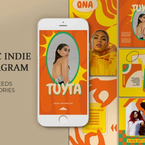 Music Indie Instagram Templates cover image.