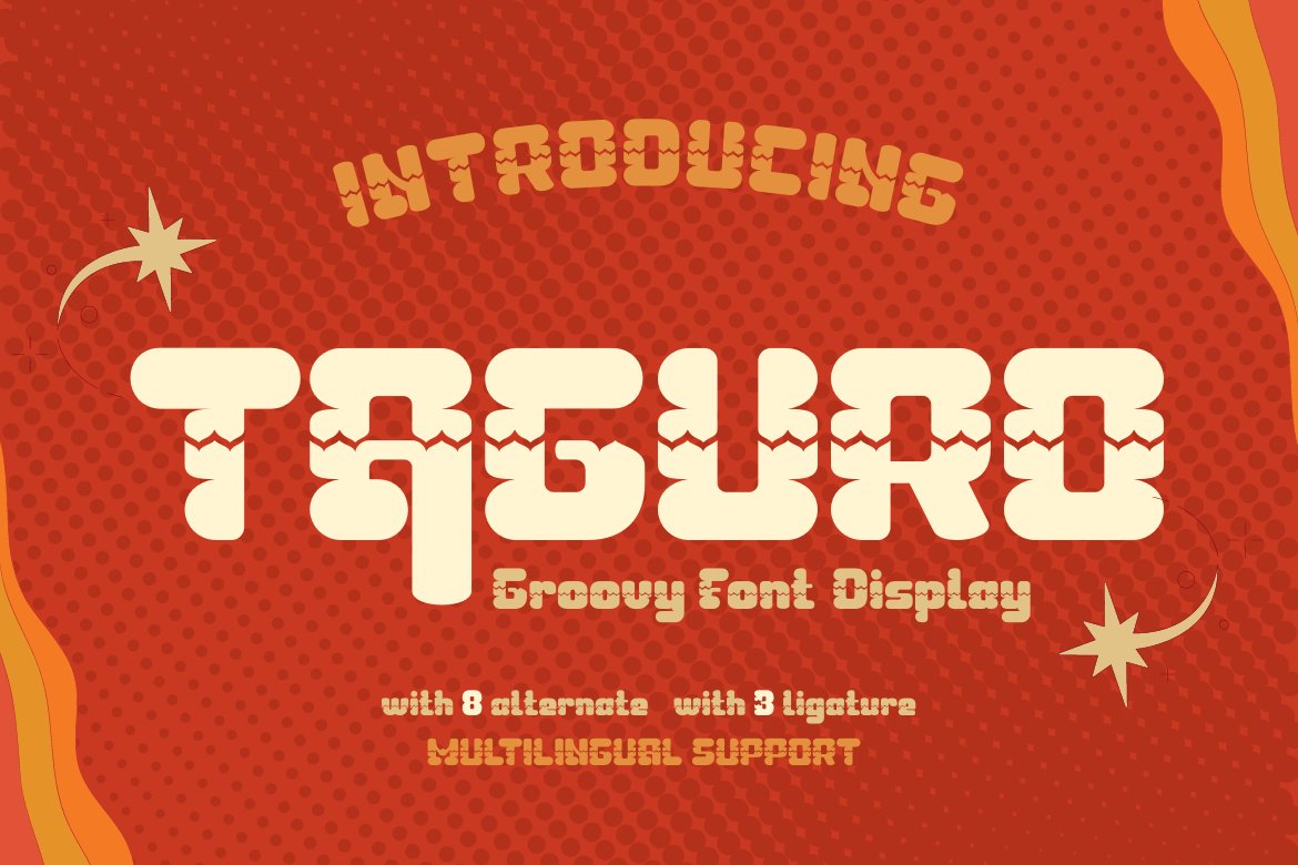 TAGURO | Groovy Retro Font cover image.