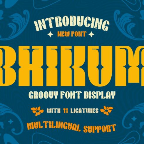 Bhikum | Groovy Retro Font cover image.