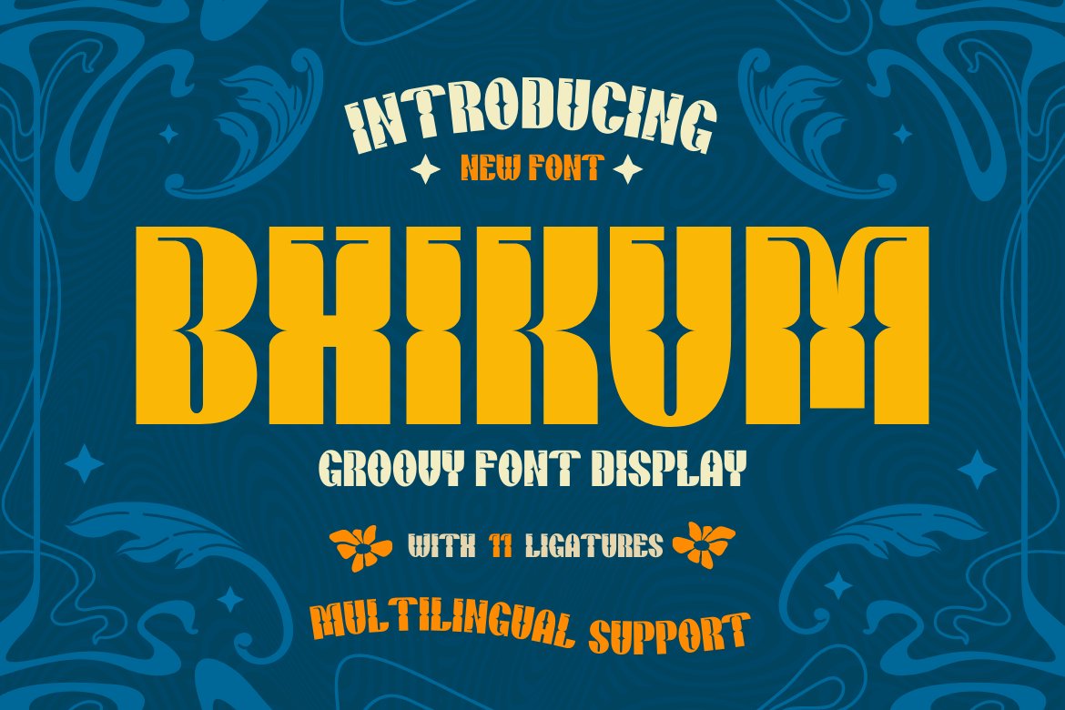 Bhikum | Groovy Retro Font cover image.
