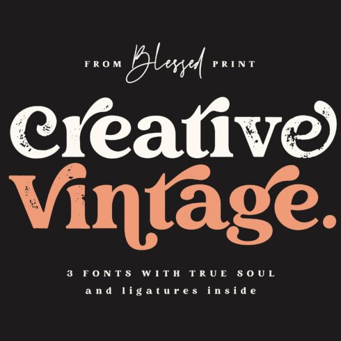 Creative Vintage Font Duo cover image.