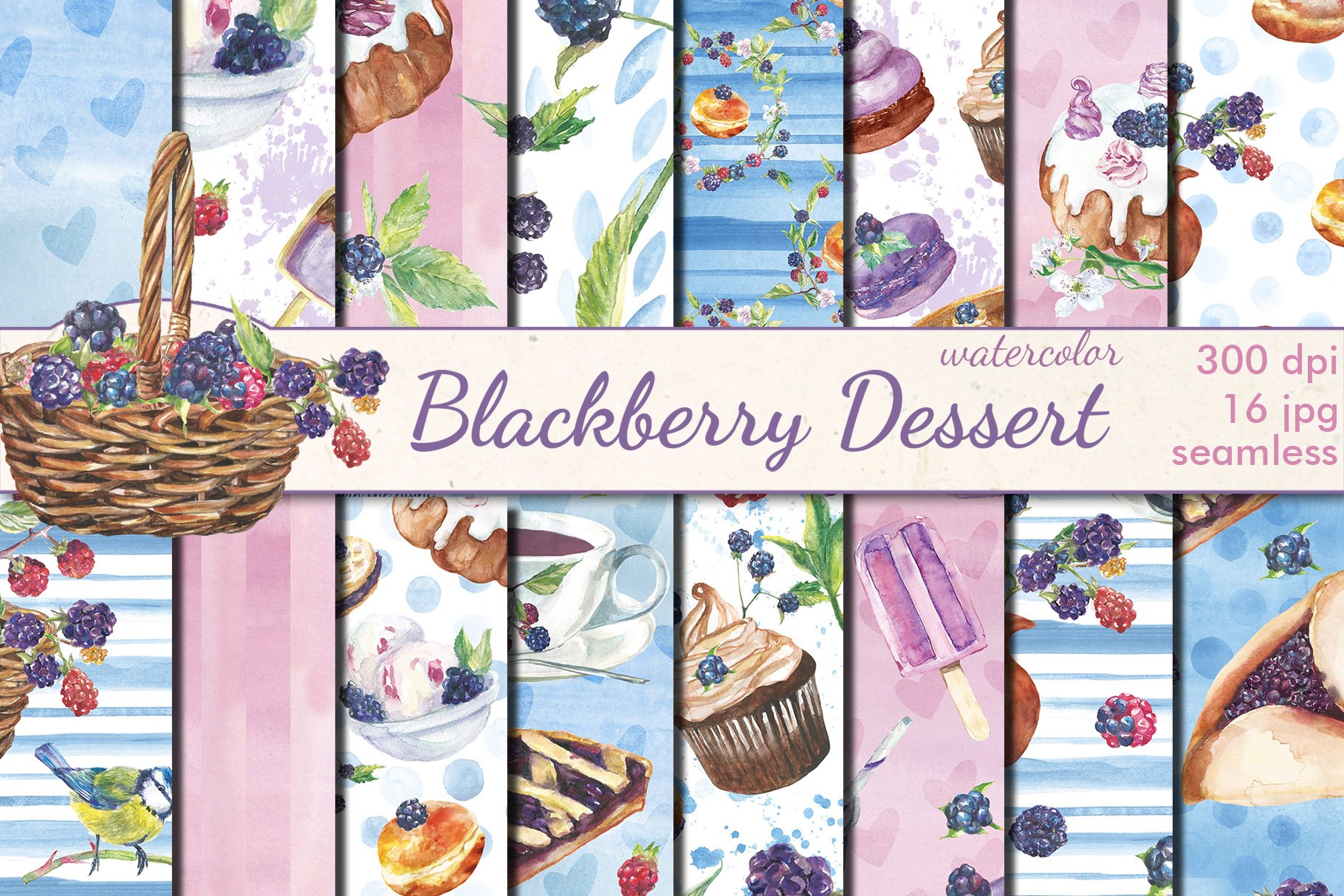 Blackberry Dessert patterns cover image.