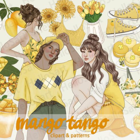 Mango Tango Clipart & Patterns cover image.