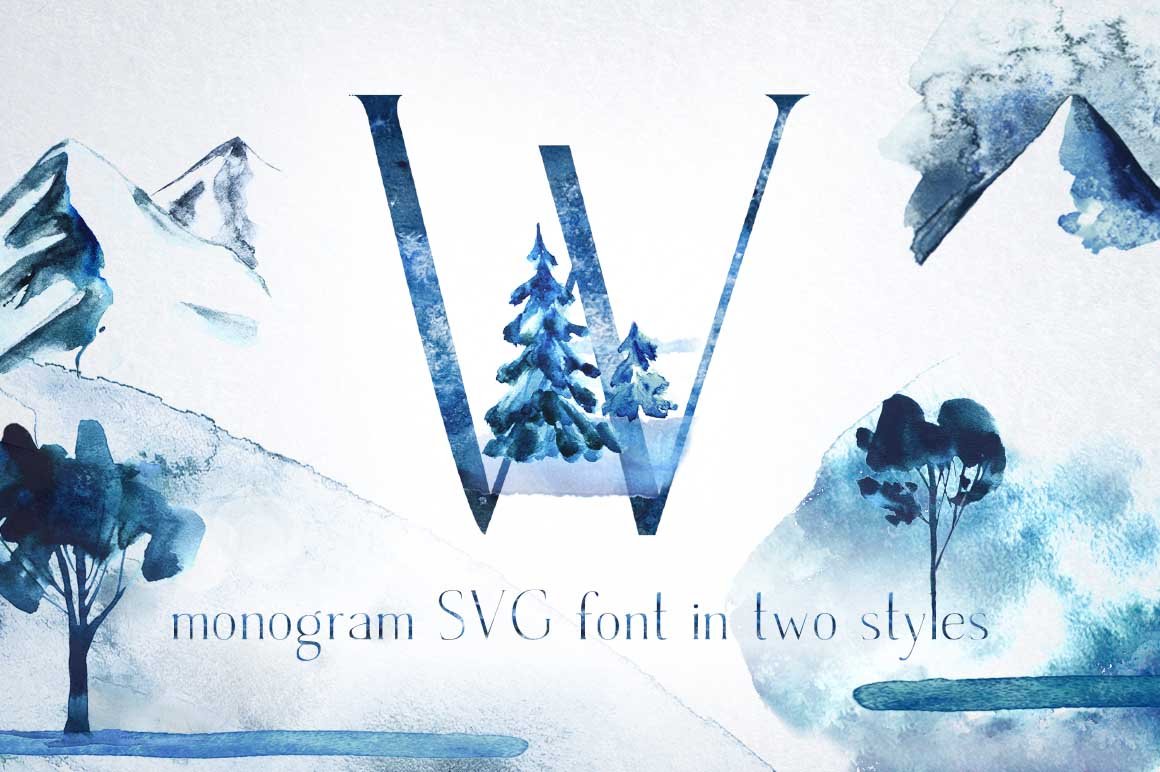 Winter fairytale - SVG font cover image.
