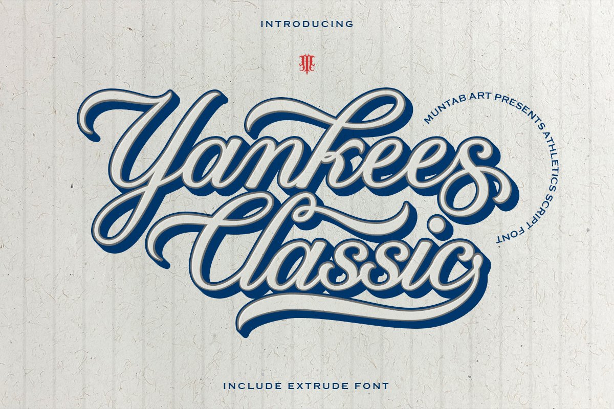 Yankees Classic | Athletics Font cover image.