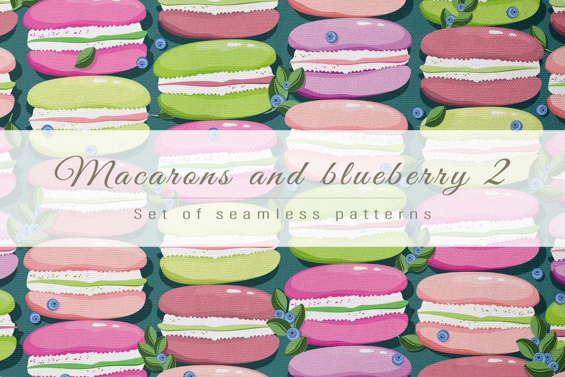Macarons and blueberry 2 cover image.