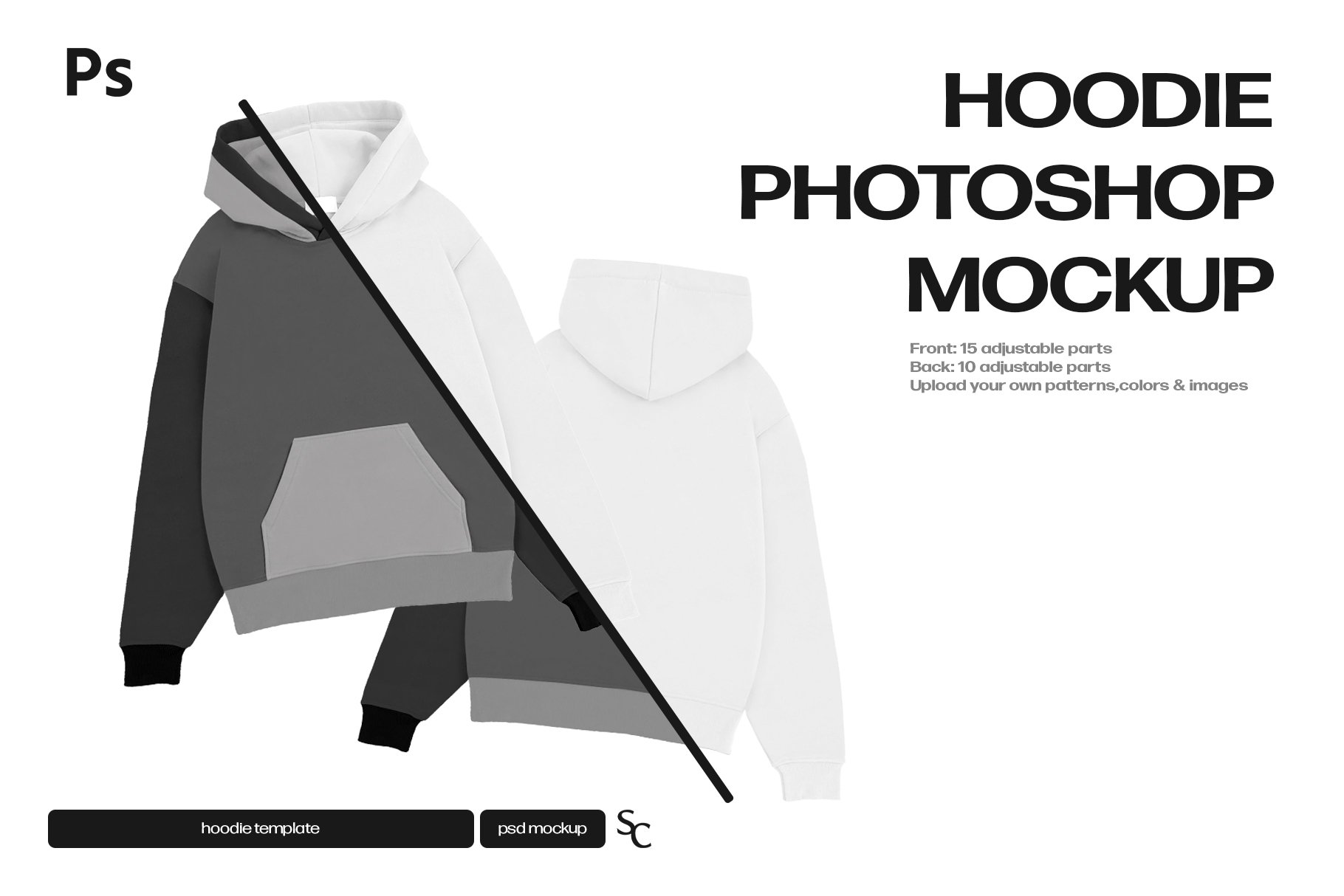 Hoodie Photoshop Mockup cover image.