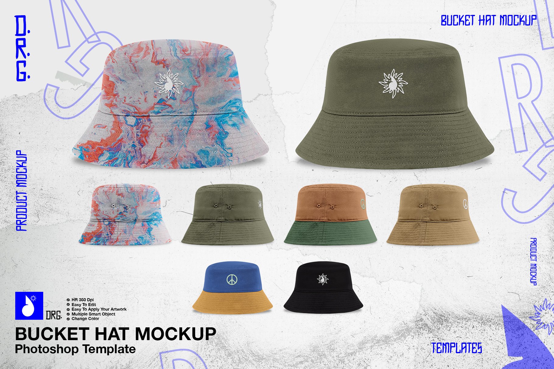 Bucket Hat Mockup cover image.