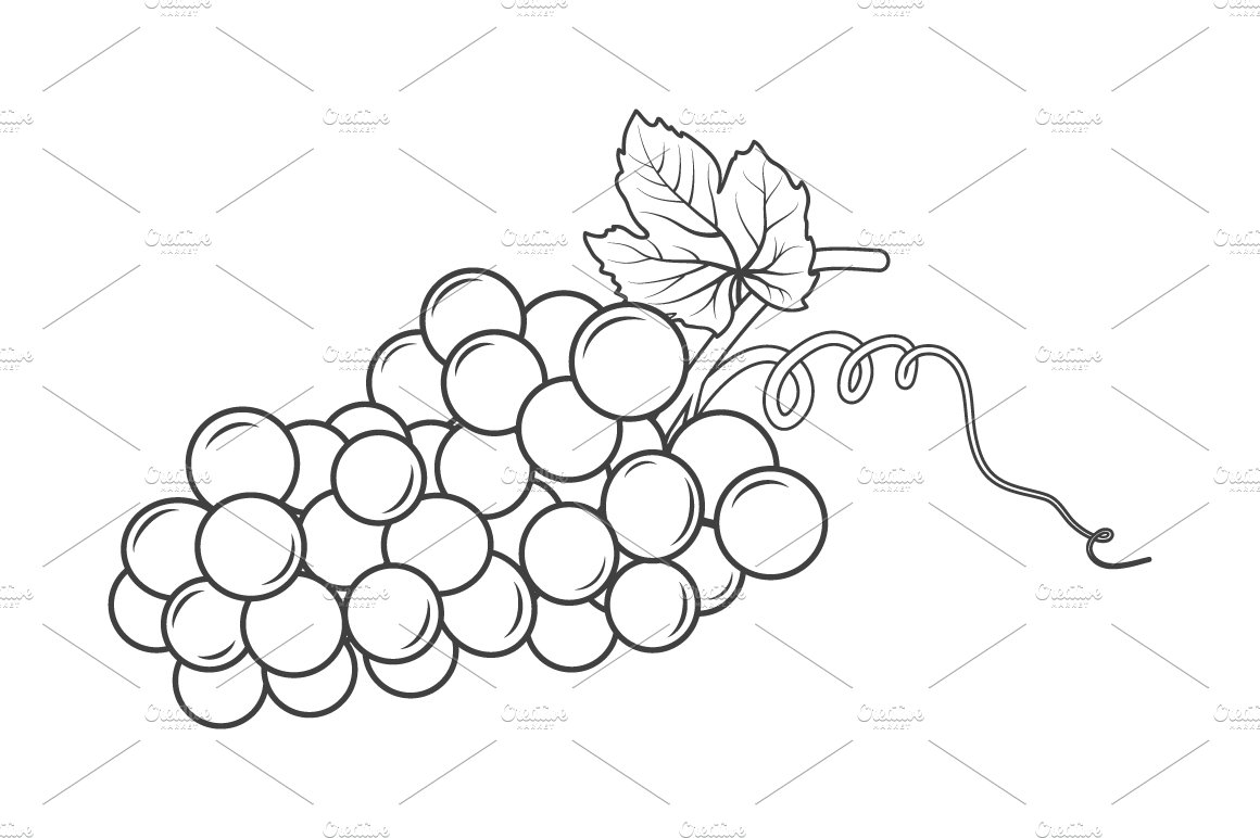 Wine Set. Monochrome Icons, Elements preview image.