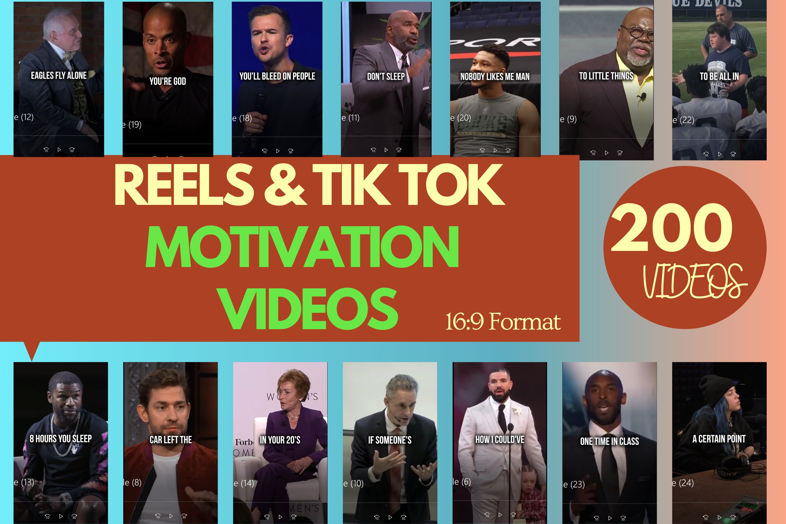 200 Reels and Tik Tok Motivation cover image.