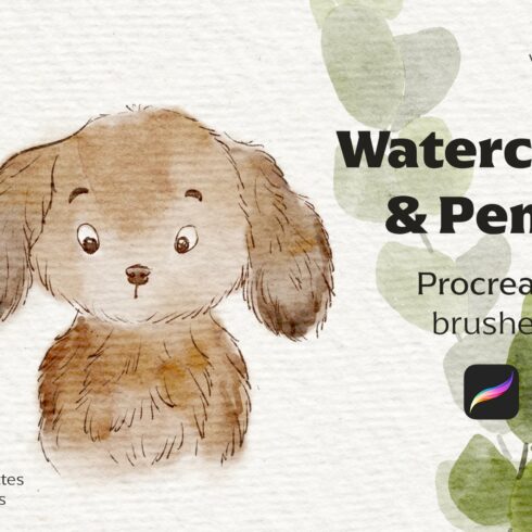 Watercolor&Pencil Procreate brushes cover image.
