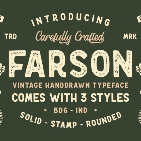 Farson - Vintage Typeface cover image.