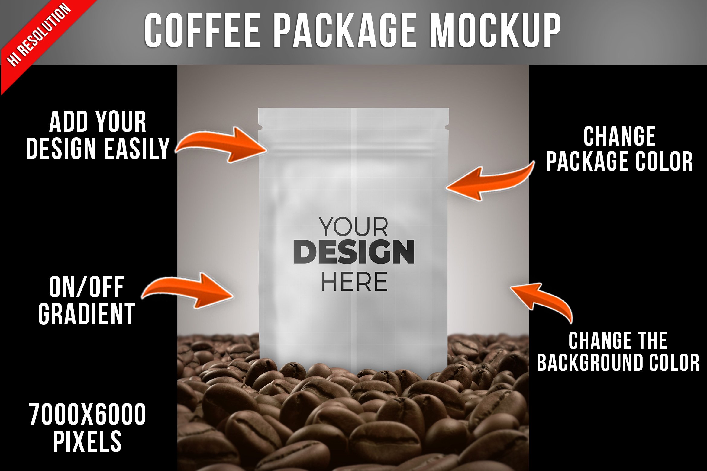 Coffee Bag Mockup cover image.