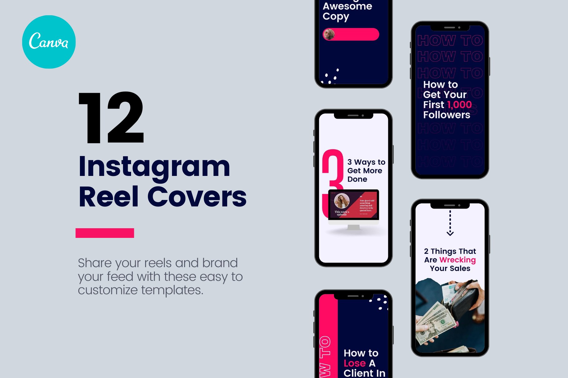 Instagram Reels Canva Templates cover image.