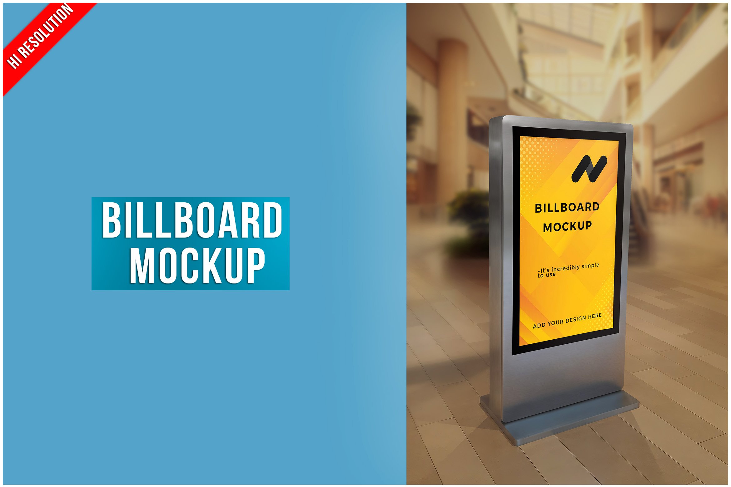 A Digital Display Billboard Mockup cover image.
