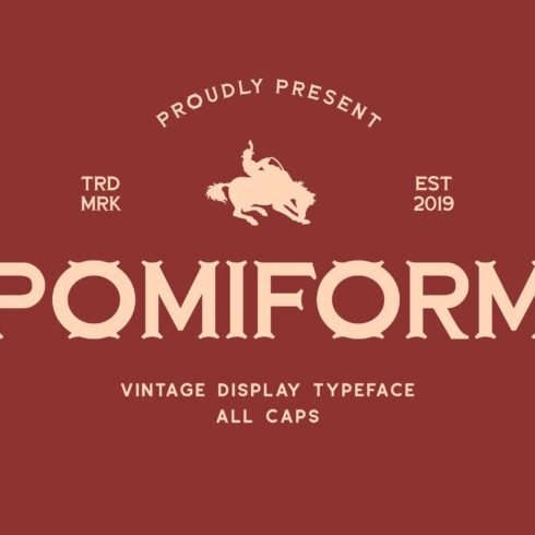 Pomiform – Vintage Display Typeface cover image.