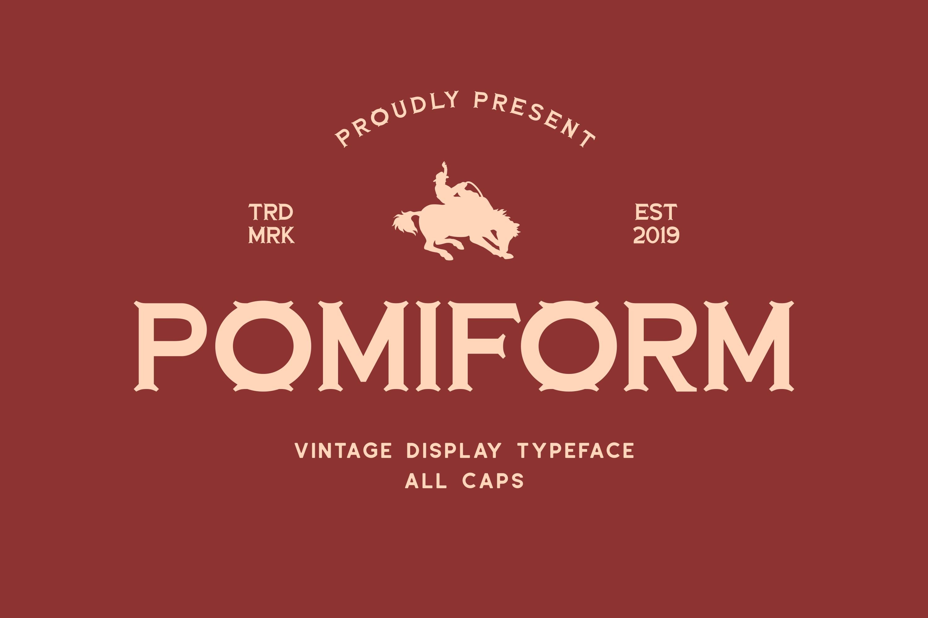 Pomiform – Vintage Display Typeface cover image.
