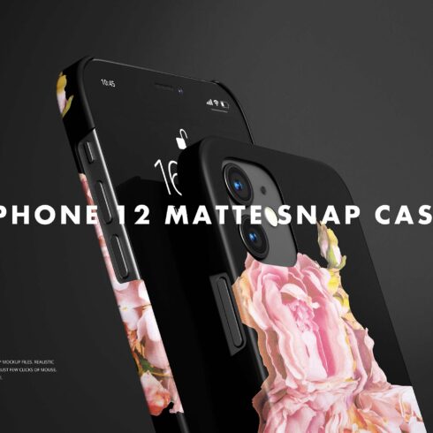 iPhone 12 Matte Snap Case 1 Mockup cover image.