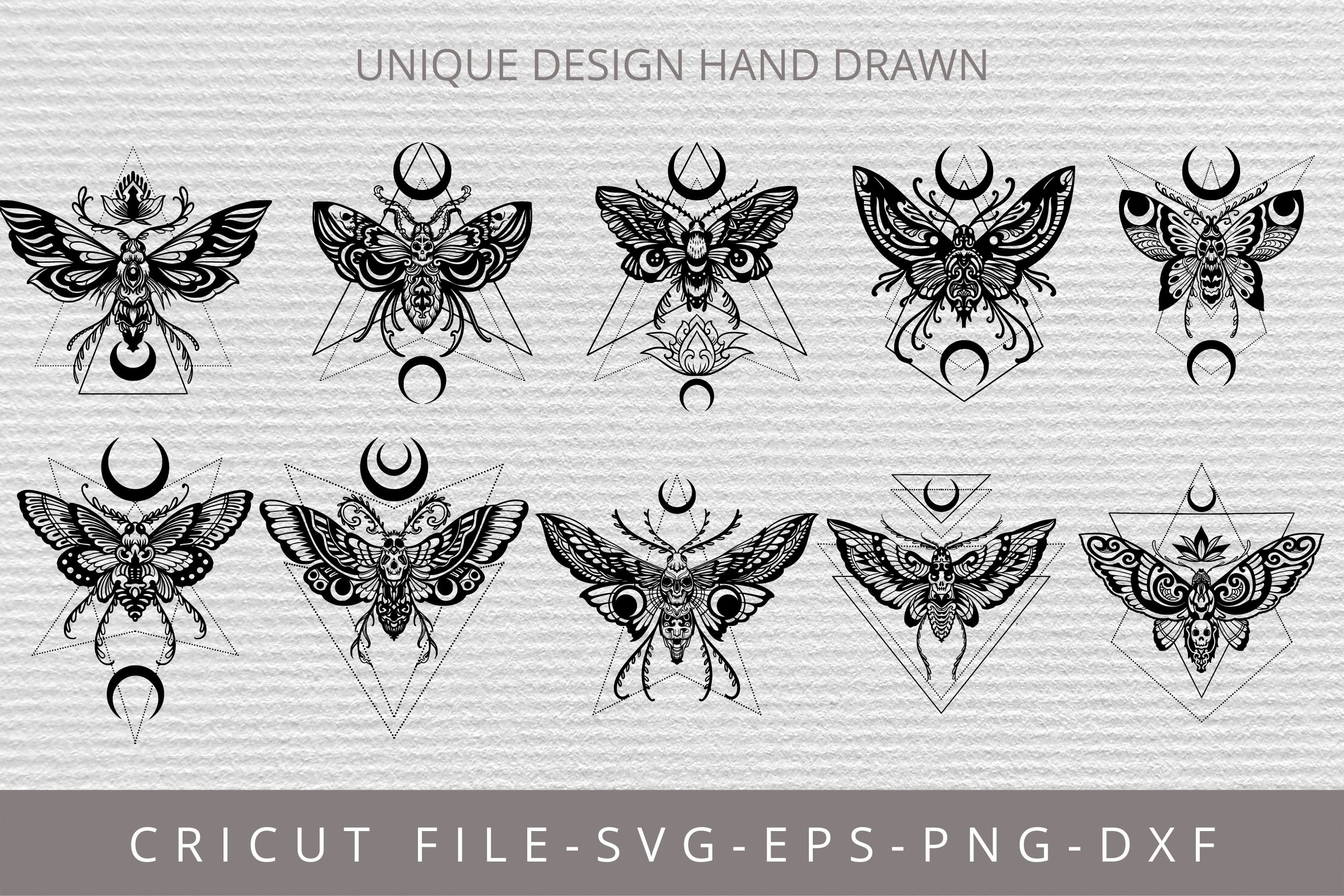 Moth SVG, Death Moth SVG cut file cover image.