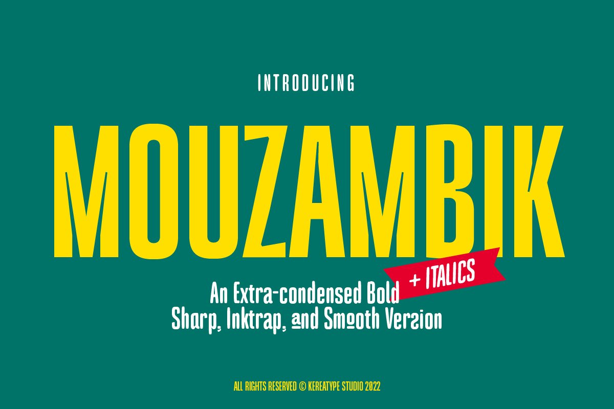 Mouzambik - Condensed Font cover image.