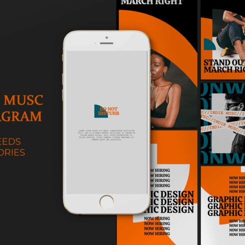 Indie Musc Instagram Templates cover image.