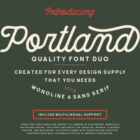 Portland Font Duo cover image.