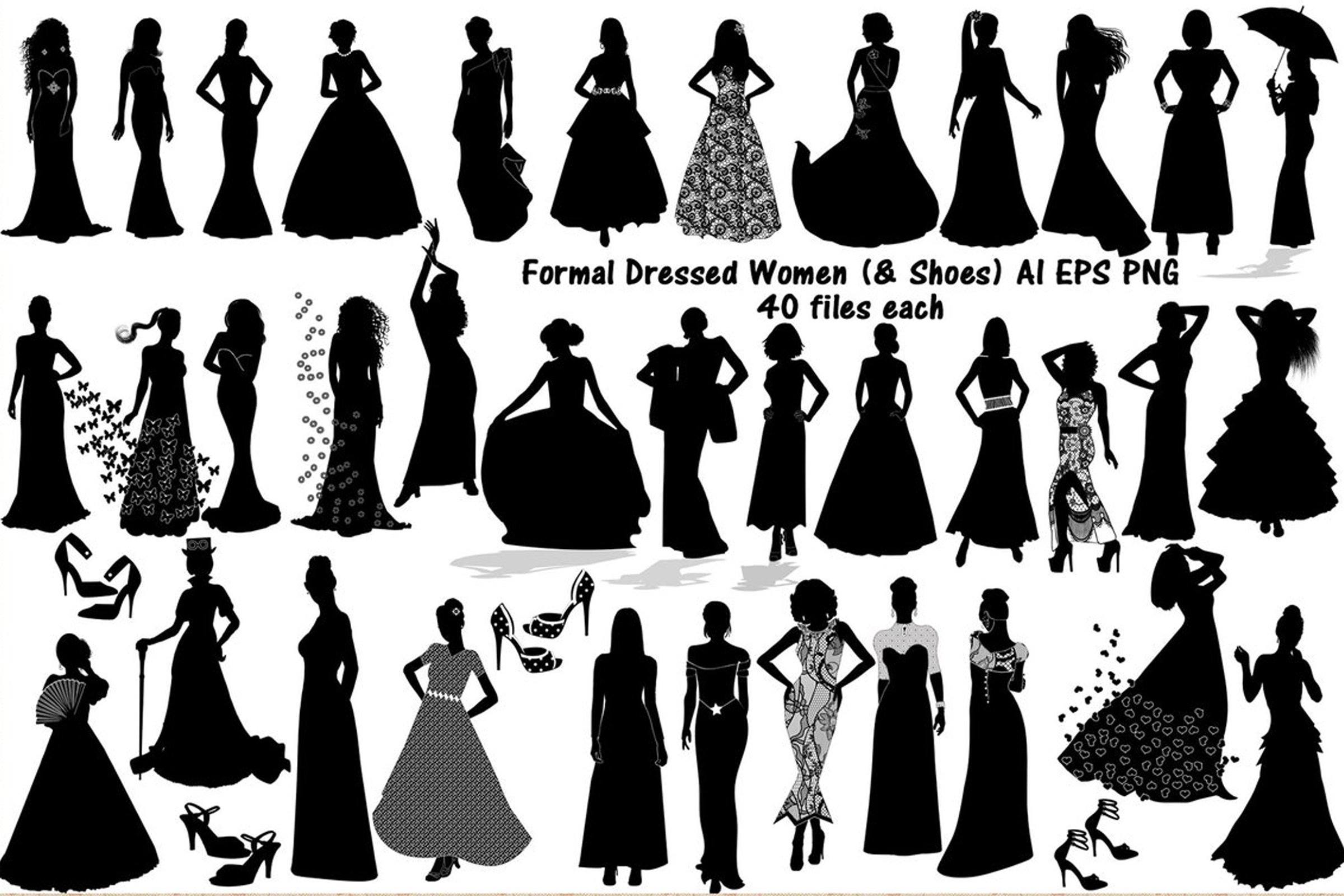 Formal Dressed Women AI Vector PNG cover image.