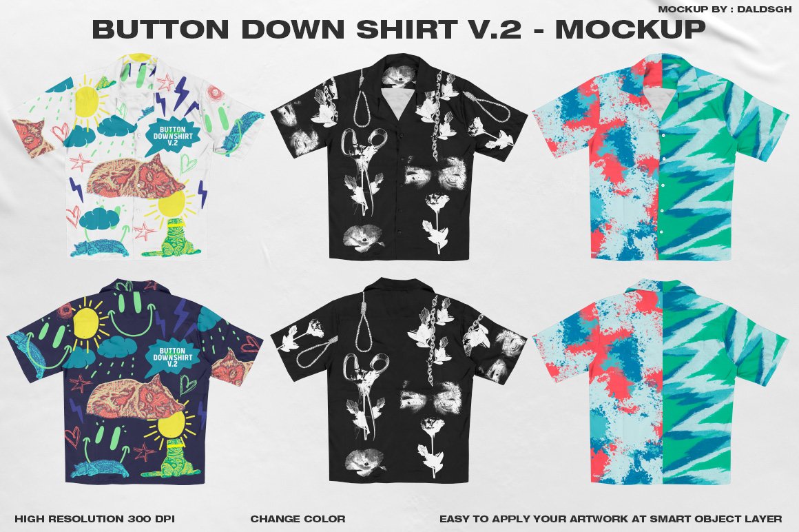 Button Down Shirt V.2 - Mockup cover image.