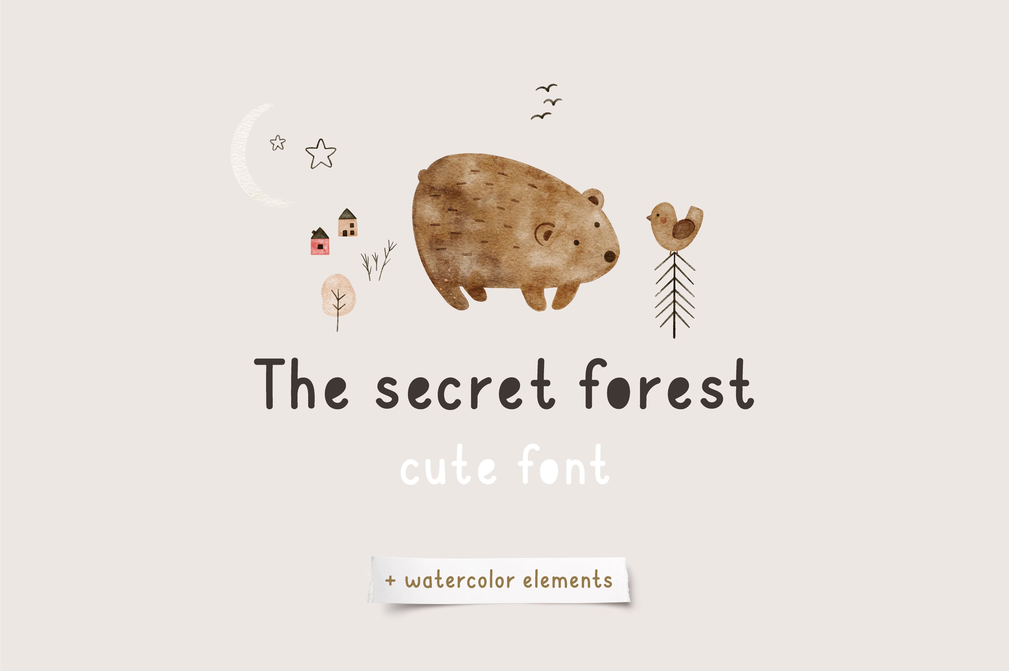 Secret forest | Cute Font cover image.