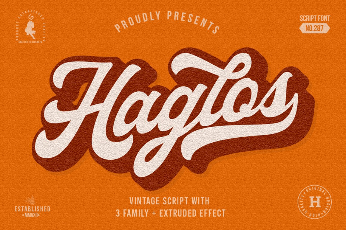 Haglos - Bold Script preview image.