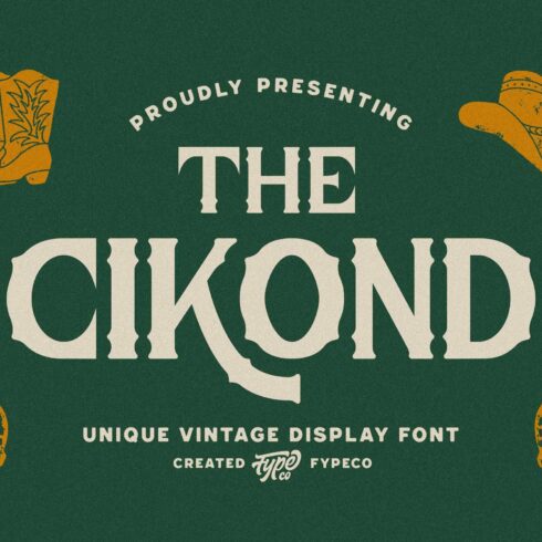 Cikond - Vintage Display Font cover image.